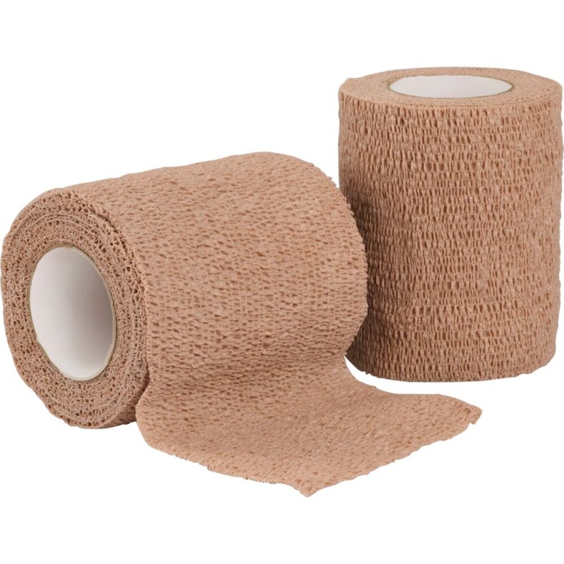 Kortstr�ksbind, Coflex, 4,5m x 7,5cm, beige, selvh�ftende, latex, usteril