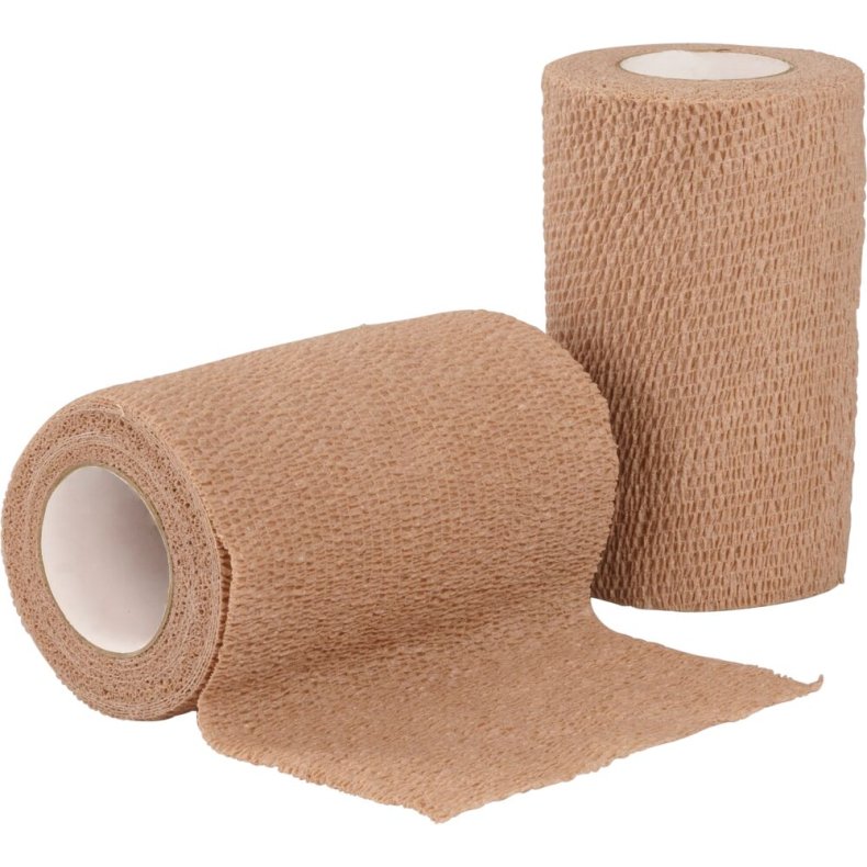 Kortstr�ksbind, Coflex, 4,5m x 10cm, beige, selvh�ftende, latex, usteril
