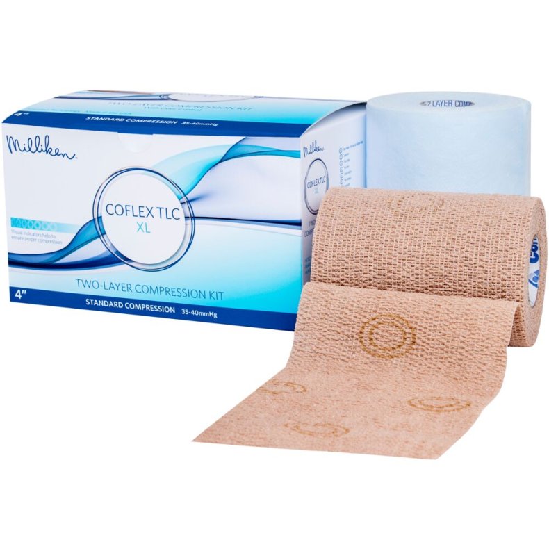 Kompressionss�t, Coflex TLC XL, 2-lags, 6,4m x 10cm, lag 2 er med visuel indikator