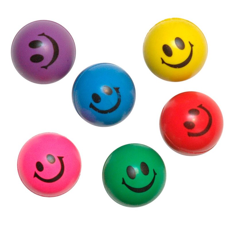 Leget�j, �3,2cm, hoppebolden Smiley, ftalatfri