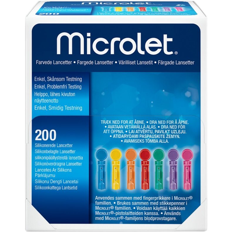 Lancetter, Bayers Microlet, 28G, 0,32mm, engangs