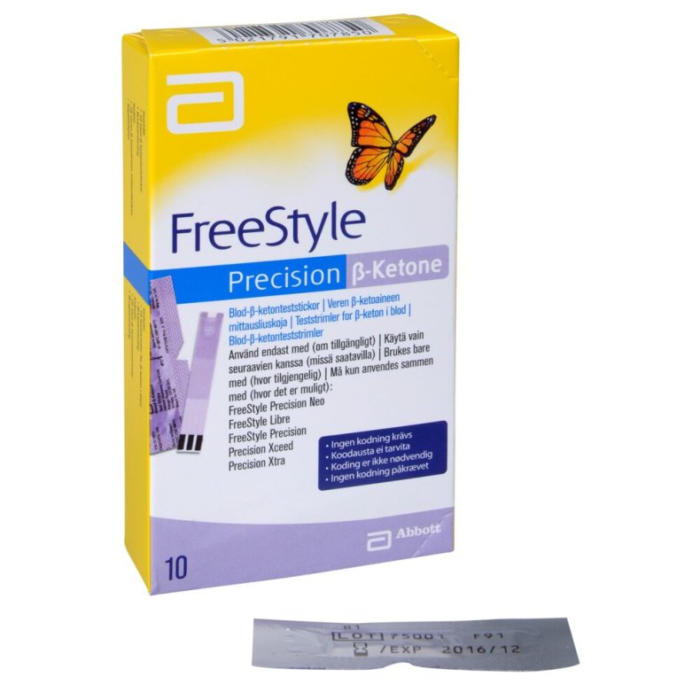 Teststrimler, Freestyle  Precision β-ketone, til m�ling af β-ketoner i blod *Denne vare tages ikke retur*