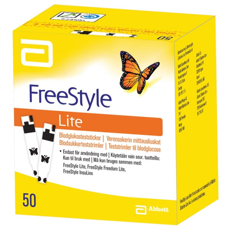 Teststrimler, Freestyle  Lite, til blodsukker, ikke pakket enkelvis i folie