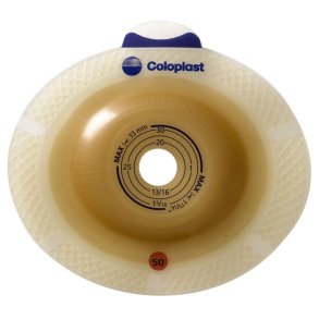 Stomiplade, SenSura Click Convex Light, beige, 50 mm, 31 mm, standard, med b�lte�rer