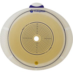 Stomiplade, SenSura Flex, beige, 35 mm, 25 mm, standard *Denne vare tages ikke retur*