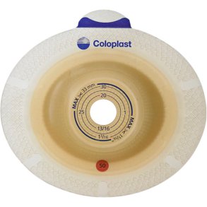 Stomiplade, SenSura Click Xpro Convex Light, beige, 50 mm, 25 mm, med b�lte�rer *Denne vare tages ikke retur*