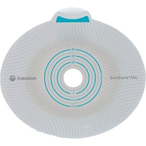 Stomiplade, SenSura Mio Click, gr�, 50 mm, 10-45 mm, opklipbar, med b�lte�rer *Denne vare tages ikke retur*