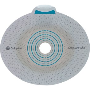 Stomiplade, SenSura Mio Flex, gr�, 35 mm, 10-33 mm, opklipbar *Denne vare tages ikke retur*