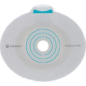 Stomiplade, SenSura Mio Click, gr�, 40 mm, 20 mm, med b�lte�rer