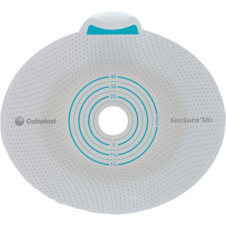 Stomiplade, SenSura Mio Click, gr�, 60 mm, 10-55 mm, opklipbar, med b�lte�rer *Denne vare tages ikke retur*