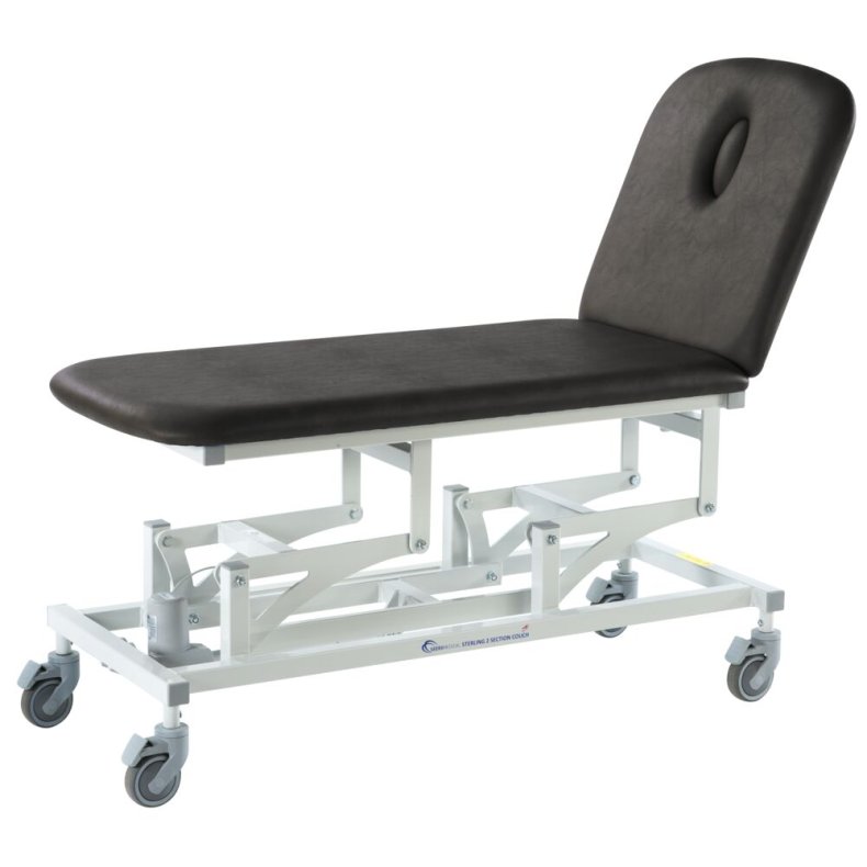 Unders�gelsesleje, Seers Sterling, 1,89m x 63cm, sort, 2-delt med h�ndkontrol, max 200 kg
