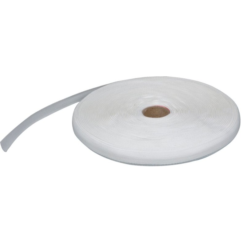 B�ndel, 50m x 1cm, hvid