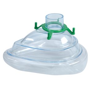 An�stesimaske, Economy, gr�n, med aftagelig ring, str. 4, medium, 22F, engangs