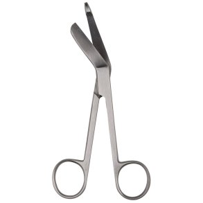 Forbindstofsaks, 14cm, rustfrit st�l, stump/m. knop, 157�