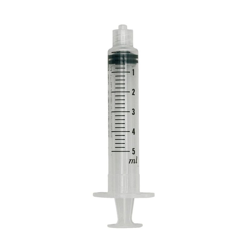 Spr�jte, BD Plastipak, 5 ml, transparent, luer lock, centreret, 3 komponent, steril, engangs *Denne vare tages ikke retur*
