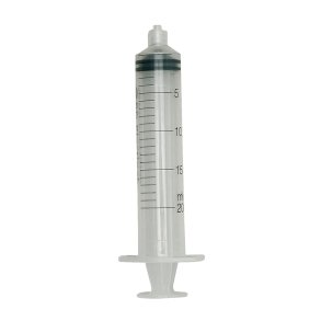Spr�jte, BD Plastipak, 20 ml, transparent, luer lock, centreret, 3 komponent, steril, engangs *Denne vare tages ikke retur*