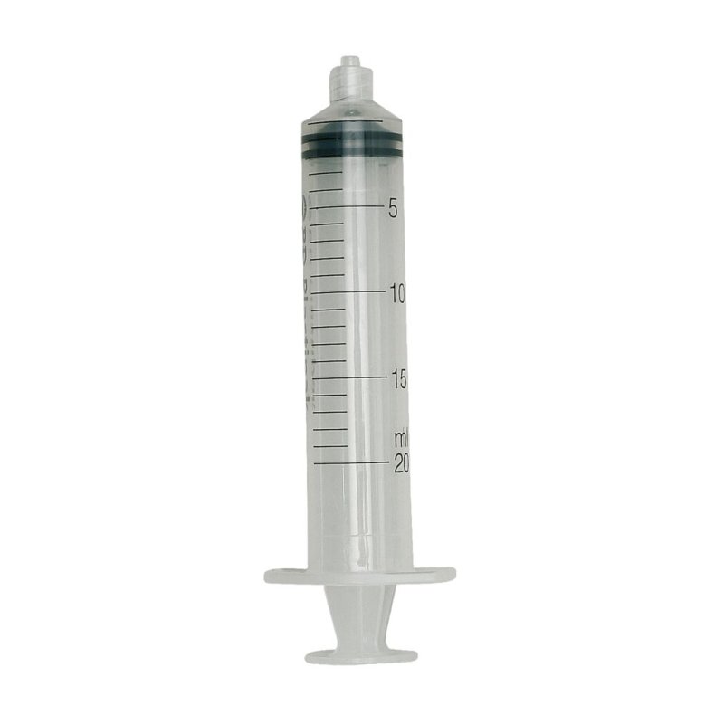Spr�jte, BD Plastipak, 20 ml, transparent, luer lock, centreret, 3 komponent, steril, engangs *Denne vare tages ikke retur*