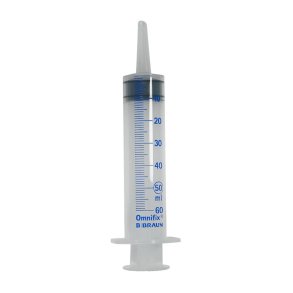 Spr�jte, Omnifix Solo, transparent, 50/60 ml, centreret, 3 komponent, steril *Denne vare tages ikke retur*