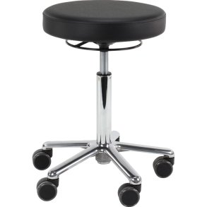 Taburet, Score Medical 6100 low, lav model, sort, h�jde 48-61 cm, rundt s�de *Denne vare tages ikke retur*