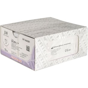 Sutur, Vicryl, 70cm, 2-0, FS-1 n�l, ufarvet, multifil resorberbar, V443H, steril *Denne vare tages ikke retur*