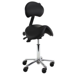 Taburet, Score Medical jumper 6410 low, 30x44cm, sort, med tippefunktion, ingen synlige s�m, 59-77 cm *Denne vare tages ikke retur*