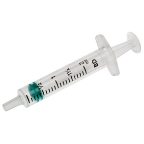 Spr�jte, BD Emerald, 2 ml, transparent, luer, centreret, 3 komponent, steril, engangs *Denne vare tages ikke retur*