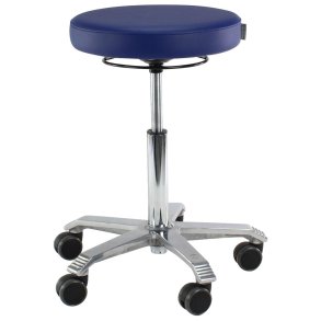 Taburet, Score Medical 6100 low, �40cm, bl�, rundt s�de, h�jde 44 - 54 cm *Denne vare tages ikke retur*