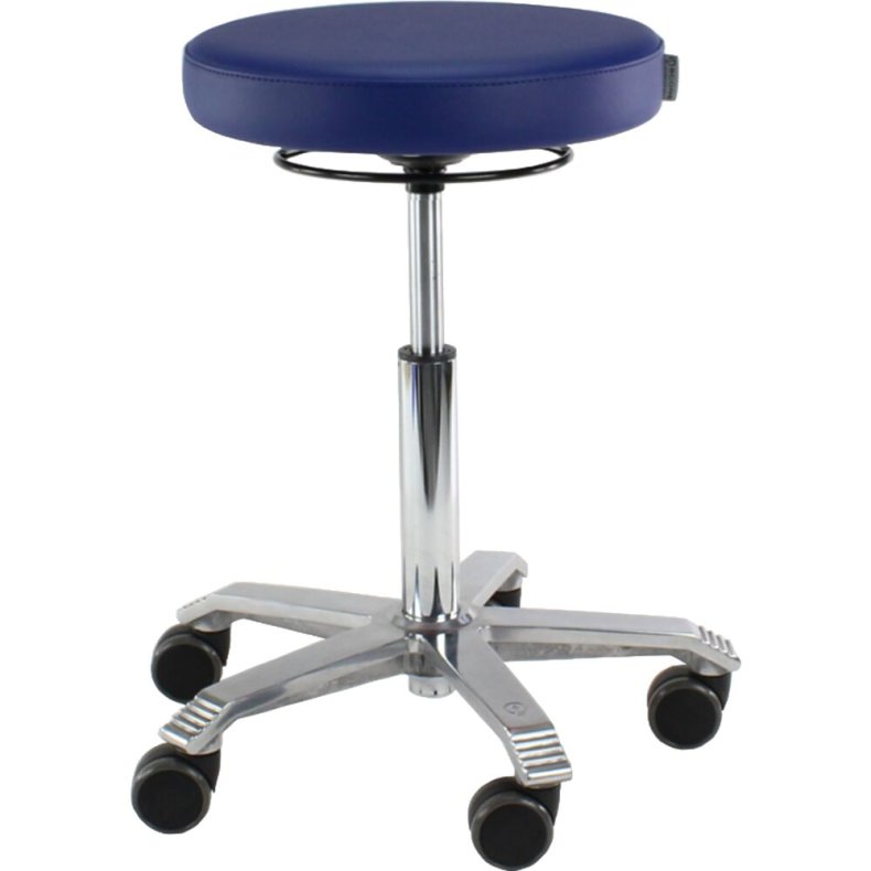 Taburet, Score Medical 6100 low, lav model, bl�, h�jde 48-61 cm, rundt s�de *Denne vare tages ikke retur*