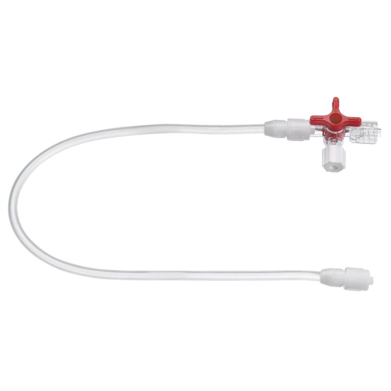Konnektor, Argon, 30cm, til dr�nage, 3-vejs stophane med han luerlock *Denne vare tages ikke retur*