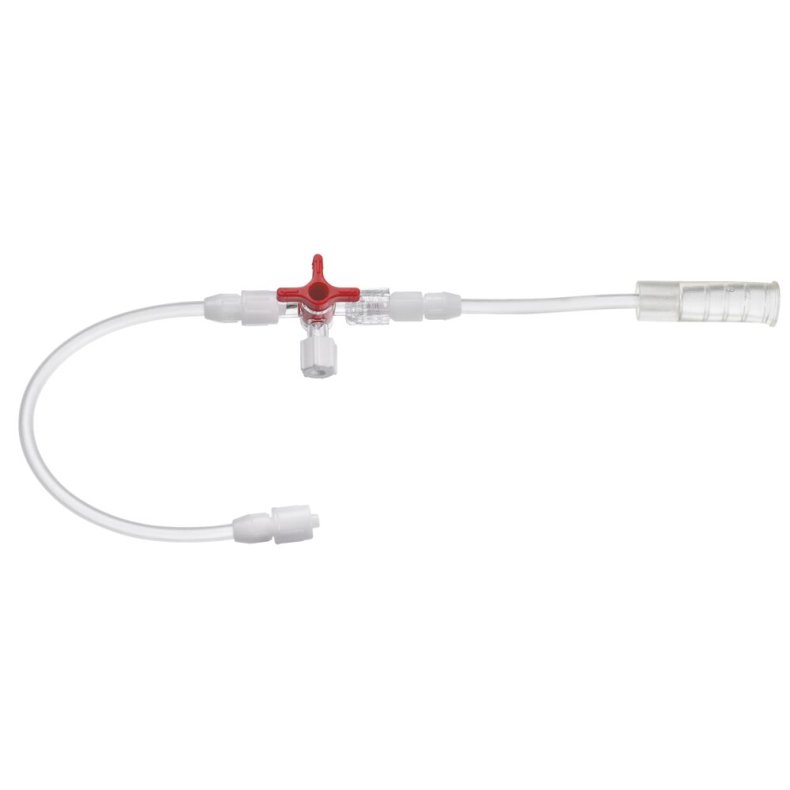 Konnektor, Argon, 15cm, til dr�nage, 3-vejs stophane med han luerlock, tragt *Denne vare tages ikke retur*
