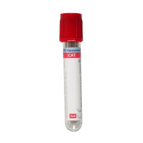 Blodpr�vetagningsglas, BD Vacutainer, 4 ml, r�d, plast, m/Silika (clot-aktivator) og Hemogard™ lukning