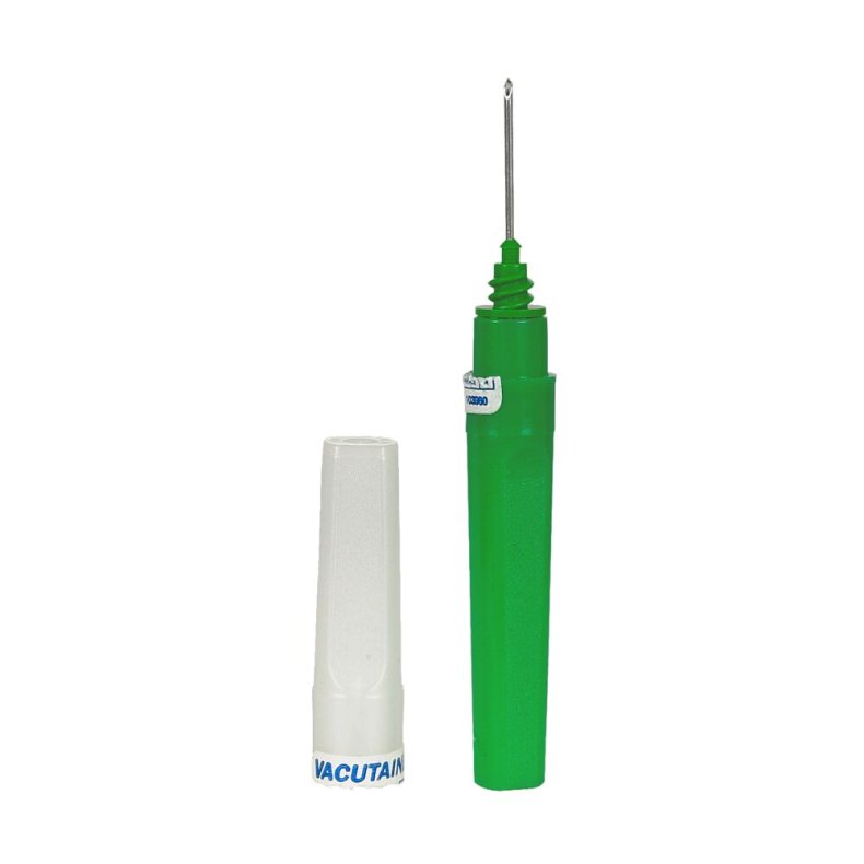 Blodpr�vetagningskanyle, BD Vacutainer, gr�n, 21G, 1�", 0,8x38mm, precision glide, steril