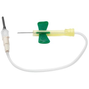 Blodpr�vetagningskanyle, BD Vacutainer Safety-Lok, gr�n, 21G, 0,8x19mm, 17,8cm slange, steril *Denne vare tages ikke retur*