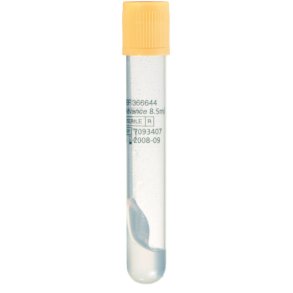 Blodpr�vetagningsglas, BD Vacutainer, 8,5 ml, gul, plast, serum, med Hemogard lukning *Denne vare tages ikke retur*