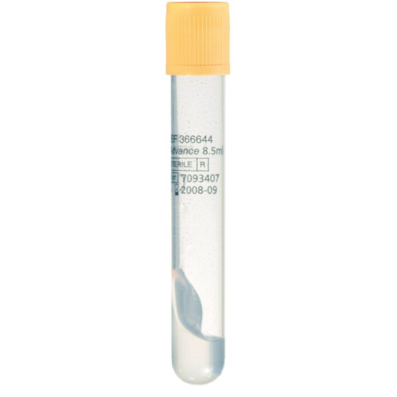 Blodpr�vetagningsglas, BD Vacutainer, 8,5 ml, gul, plast, serum, med Hemogard lukning *Denne vare tages ikke retur*