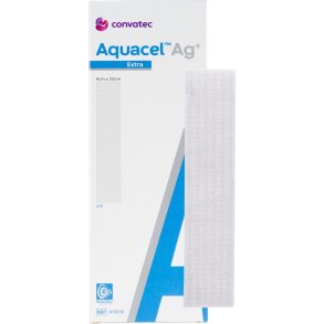 S�lvbandage, Aquacel Ag+ Extra, 20x4cm, u/kl�ber, latexfri, steril, engangs *Denne vare tages ikke retur*