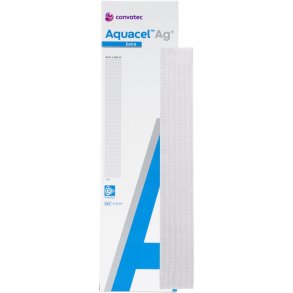 S�lvbandage, Aquacel Ag+ Extra, 30x4cm, u/kl�ber, latexfri, steril, engangs *Denne vare tages ikke retur*