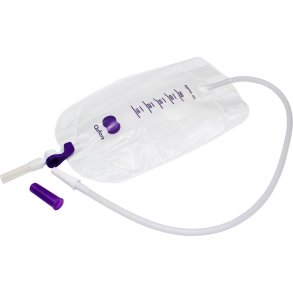 Urinpose, benpose, Qufora, 50cm, 500 ml, flerkammer, NRV/Q-flow, NW bagside, just�rbar slange, nattilkobling, singlepak *Denne vare tages ikke retur*