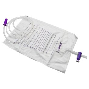 Urinpose, sengepose, Qufora, 130cm, 2000 ml, etkammer, CV/NRV, singlepak