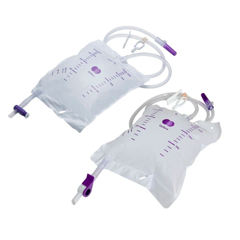 Urinpose, sengepose, Qufora Q4, 120cm, 2000 ml, etkammer, CV/NRV, n�lefrit pr�veudtag, steril *Denne vare tages ikke retur*