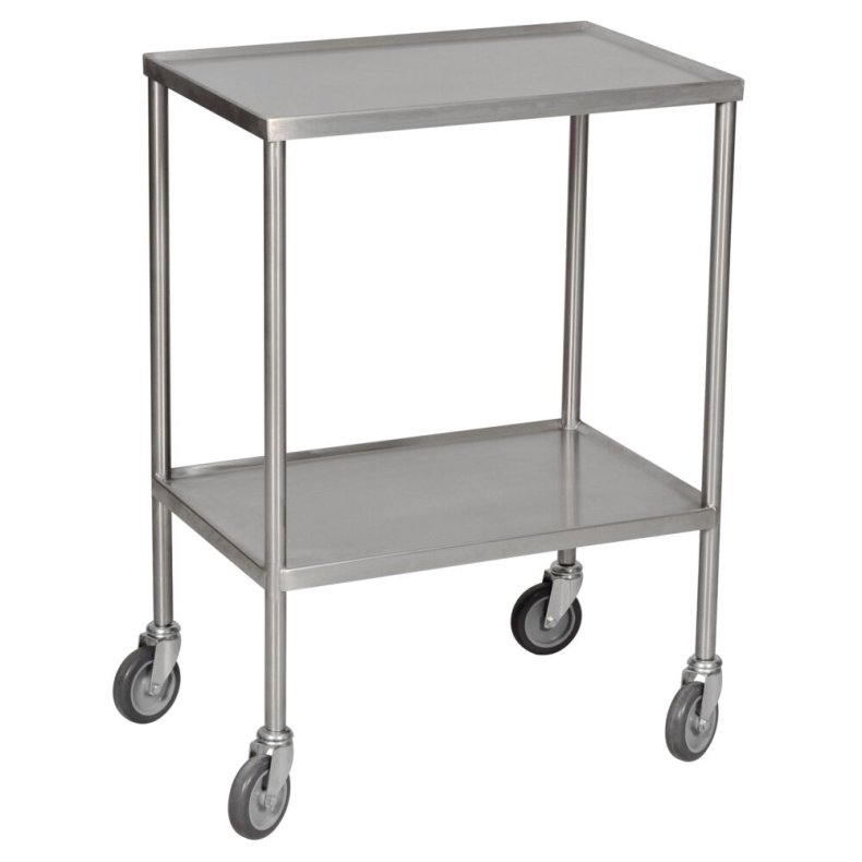 Instrumentbord, Handy, 60x40x85cm, gr�, med 2 plader og 4 hjul