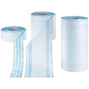 Autoklaverulle, 100m x 150x50mm, med fold, B: 150 mm X H: 50 mm, L: 100 meter *Denne vare tages ikke retur*