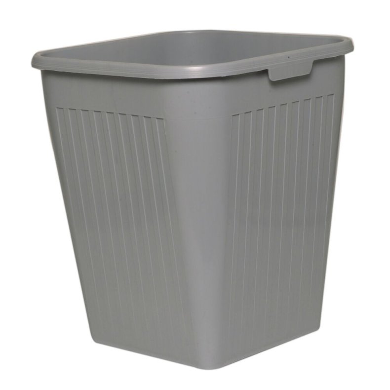 Papirkurv, Bantex, gr�, PP, 25 l, til tungt affald