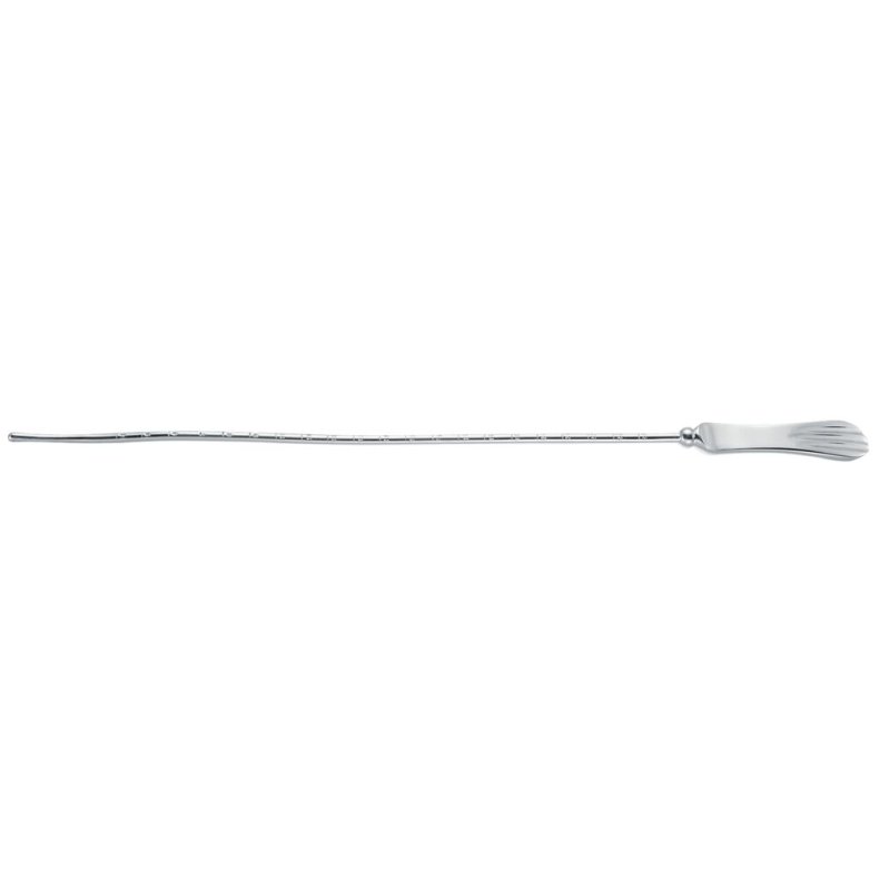 Uterinsonde, 32cm, �4mm, rustfrit st�l, b�jelig, Produceret af tysk kvalites st�r