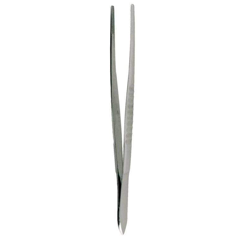 Pincet, 14cm, rustfrit st�l, lige, anatomisk, afrundet