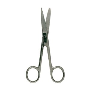 Kirurgisk saks, 14,5cm, rustfrit st�l, buet, spids/stum *Denne vare tages ikke retur*