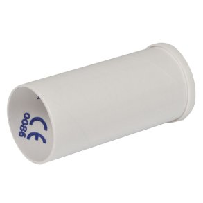 Mundstykke, Safeway, �2,8cm, hvid, med filter, rund, engangs