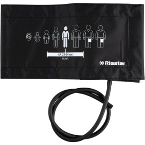 Manchet, Riester, 54,5x14,5cm, sort, med 1 slange, voksen � 24-34 cm *Denne vare tages ikke retur*