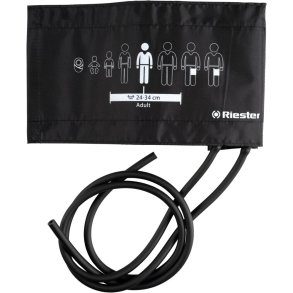 Manchet, Riester, 54,5x14,5cm, sort, med 2 slanger, voksen, � 24-34 cm