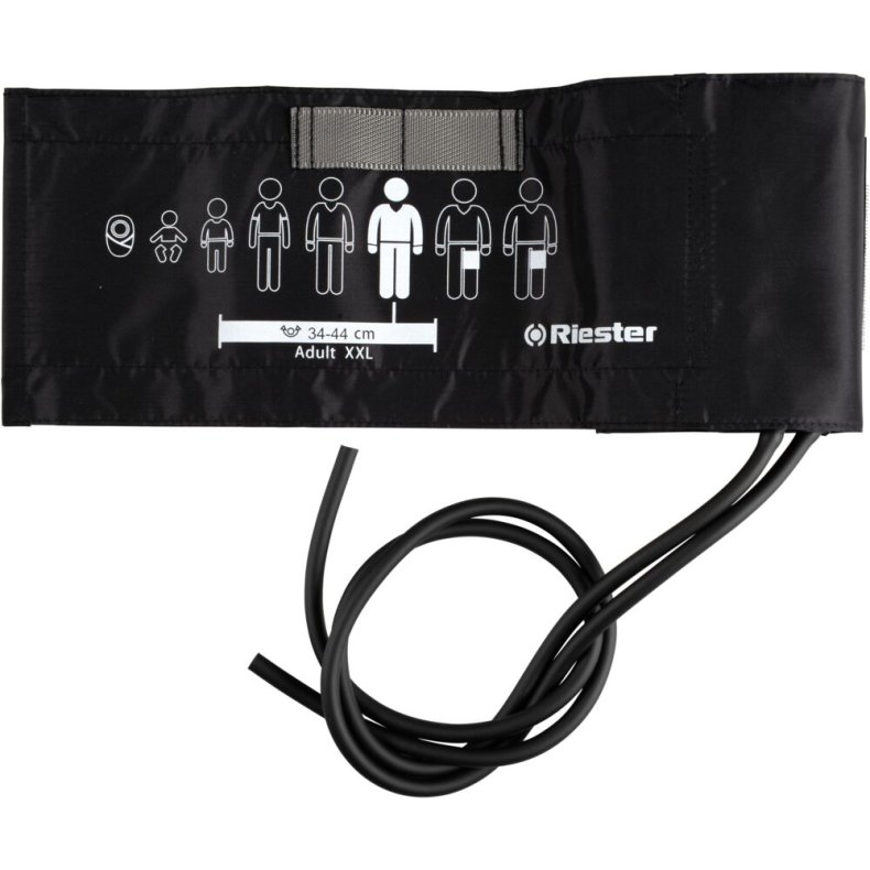 Manchet, Riester, 70x15cm, sort, med 2 slanger, voksen � 34-44 cm